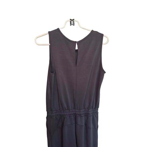 NWT Sarin Mathews Air Essentials Dark Gray Wide-Leg Jumpsuit Keyhole Back Casual - Picture 3 of 16